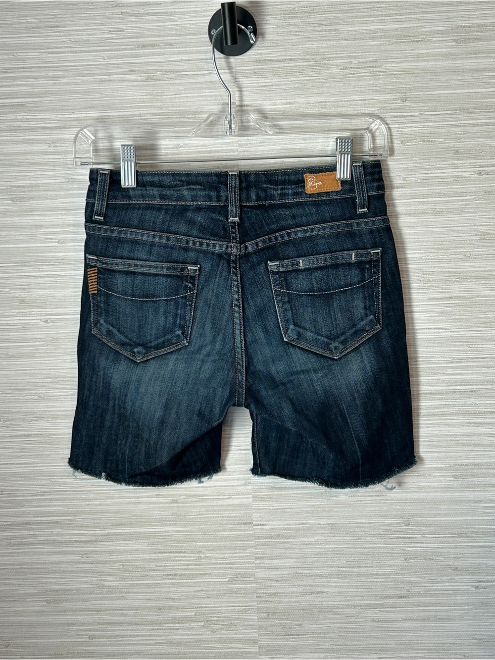 Paige Premium Denim Bermuda Shorts Distressed Bootcut Altered EUC - Picture 5 of 13